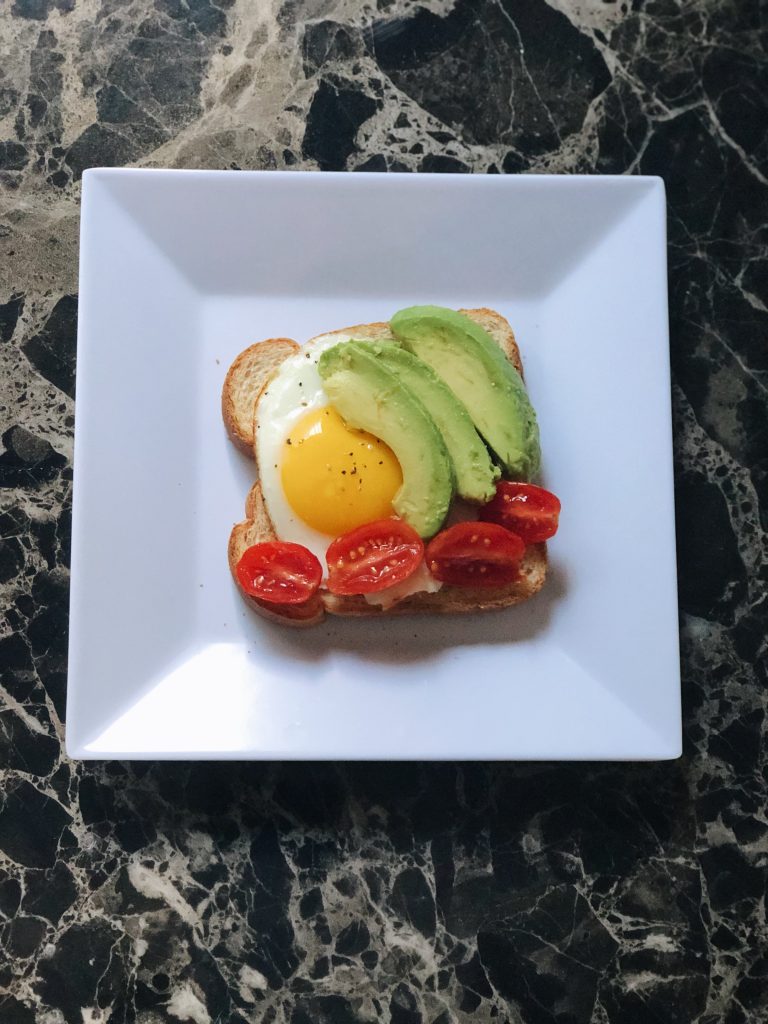 Egg, Avocado, Tomato Toast