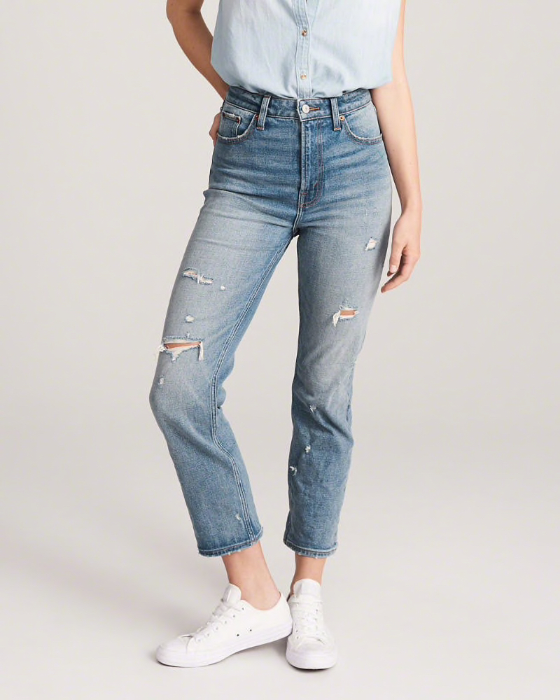 High Rise Ankle Straight Jean