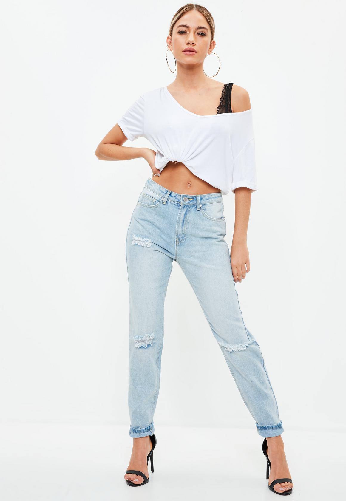 Missguided Light Mom Jeans