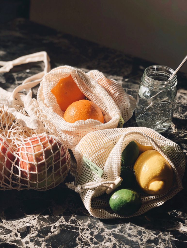 Reusable eco-friendly grocery bags